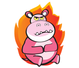 Rolled and Healty Hippo sticker #14837588