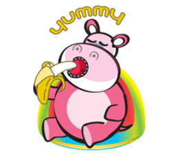 Rolled and Healty Hippo sticker #14837589