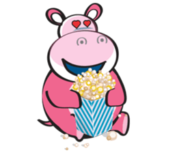 Rolled and Healty Hippo sticker #14837590