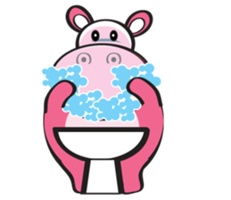 Rolled and Healty Hippo sticker #14837591