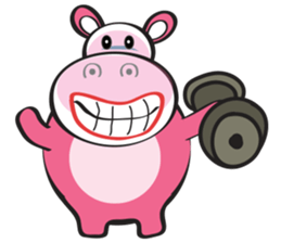 Rolled and Healty Hippo sticker #14837593