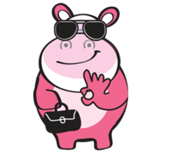 Rolled and Healty Hippo sticker #14837596