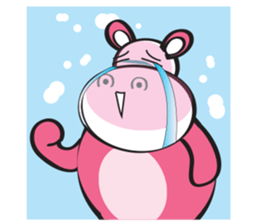 Rolled and Healty Hippo sticker #14837599
