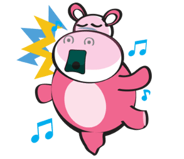 Rolled and Healty Hippo sticker #14837603