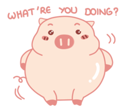 Adorable Chubby Pink Pigs and Friends sticker #14837720