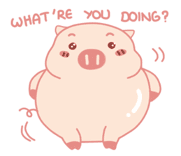 Adorable Chubby Pink Pigs and Friends sticker #14837720