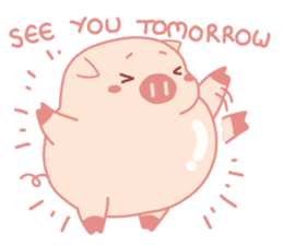 Adorable Chubby Pink Pigs and Friends sticker #14837722