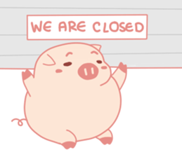 Adorable Chubby Pink Pigs and Friends sticker #14837724