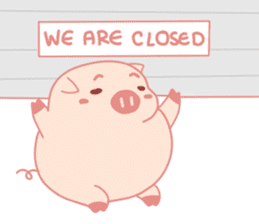 Adorable Chubby Pink Pigs and Friends sticker #14837724