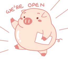 Adorable Chubby Pink Pigs and Friends sticker #14837725