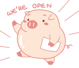 Adorable Chubby Pink Pigs and Friends sticker #14837725