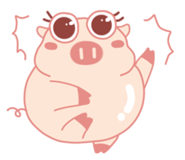 Adorable Chubby Pink Pigs and Friends sticker #14837733