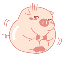 Adorable Chubby Pink Pigs and Friends sticker #14837742