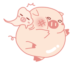 Adorable Chubby Pink Pigs and Friends sticker #14837744