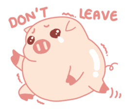 Adorable Chubby Pink Pigs and Friends sticker #14837746