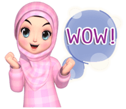 Amarena Muslim hijab girl-Eng sticker #14839401