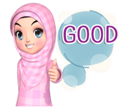Amarena Muslim hijab girl-Eng sticker #14839405