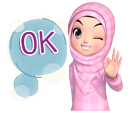 Amarena Muslim hijab girl-Eng sticker #14839408