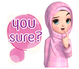 Amarena Muslim hijab girl-Eng sticker #14839410
