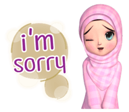 Amarena Muslim hijab girl-Eng sticker #14839411