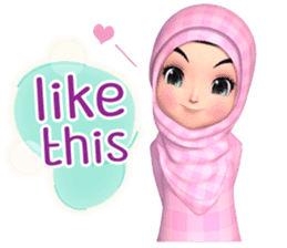 Amarena Muslim hijab girl-Eng sticker #14839412