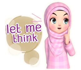 Amarena Muslim hijab girl-Eng sticker #14839416