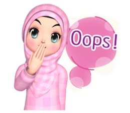 Amarena Muslim hijab girl-Eng sticker #14839417