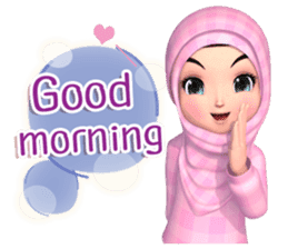 Amarena Muslim hijab girl-Eng sticker #14839420