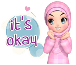 Amarena Muslim hijab girl-Eng sticker #14839421