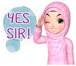 Amarena Muslim hijab girl-Eng sticker #14839423