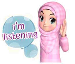 Amarena Muslim hijab girl-Eng sticker #14839425