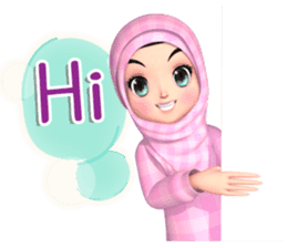 Amarena Muslim hijab girl-Eng sticker #14839426