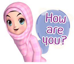 Amarena Muslim hijab girl-Eng sticker #14839428