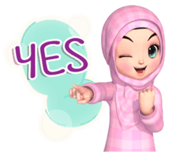 Amarena Muslim hijab girl-Eng sticker #14839431