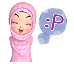 Amarena Muslim hijab girl-Eng sticker #14839432