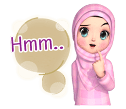 Amarena Muslim hijab girl-Eng sticker #14839433