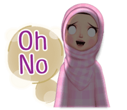 Amarena Muslim hijab girl-Eng sticker #14839434