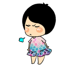 Emotional Girl in Flower Dresses sticker #14839527