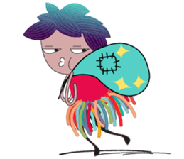 Girl Green Forest sticker #14839718