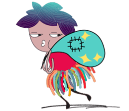 Girl Green Forest sticker #14839718