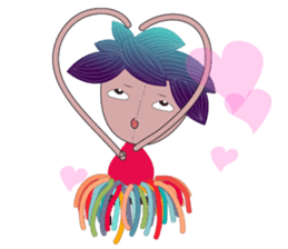 Girl Green Forest sticker #14839726
