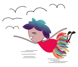 Girl Green Forest sticker #14839727