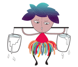 Girl Green Forest sticker #14839731