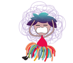 Girl Green Forest sticker #14839735