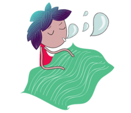 Girl Green Forest sticker #14839739