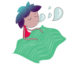 Girl Green Forest sticker #14839739