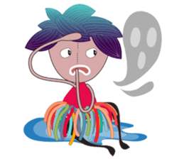 Girl Green Forest sticker #14839740