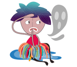 Girl Green Forest sticker #14839740
