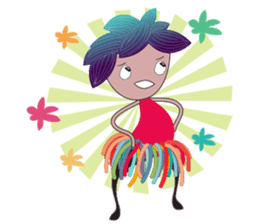 Girl Green Forest sticker #14839743