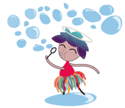 Girl Green Forest sticker #14839744